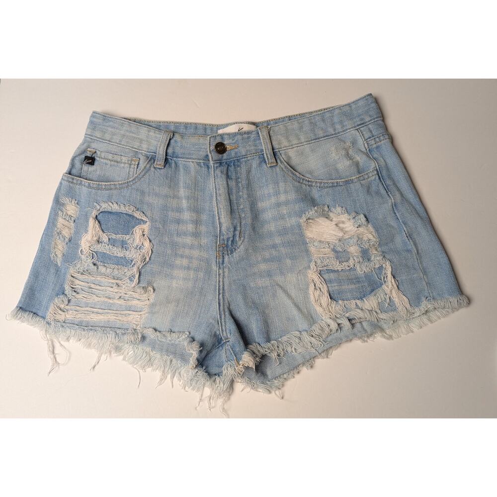 Kancan Cutoff Shorts WOMENS 11/29 Denim Hi Rise Distressed 31x2.5 Summer Beach